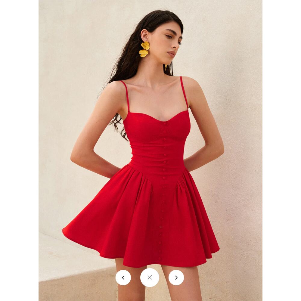NWT Commense  Lace-Up Back Cami Dress Sz M - Picture 3 of 6